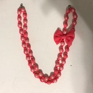 Wrapped Pearl Necklace with a Bow- kids